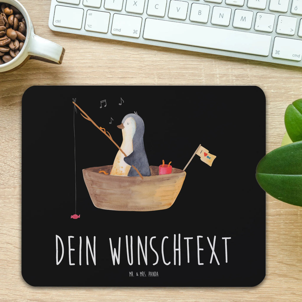 Personalised mouse mat Penguin fishing boat Penguin, North Pole, Winter, Penguins, divorce, fishing boat, boat, penguins, separation, enjoy, life, new start, fishing, love of life, motivation, new beginning, gift idea heartache
