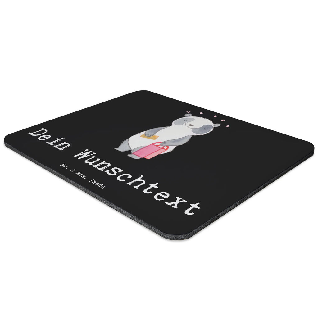 Personalised mouse mat panda Best shopping partner in the world for, thank you, gift, giving, birthday, birthday present, gift idea, souvenir, make you happy, gift tip, girlfriend, bff, shopping queen, shopping, friend, company, partner, queen, Shopping partner, best