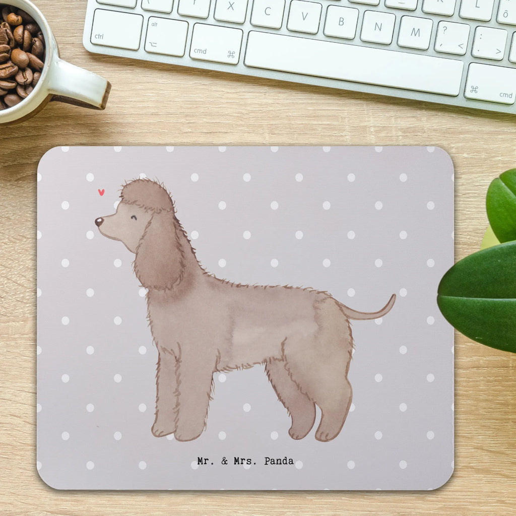 Mouse mat Irish Water Spaniel Lifesaver Office, Mouse, saying, Work, Student, PC, Study, fun, Motif, Print, Pad, Gift, mousepad, Mouse Pad, Dog, dog breed, purebred dog, dog owner, gift, animal lover, giving, puppy
