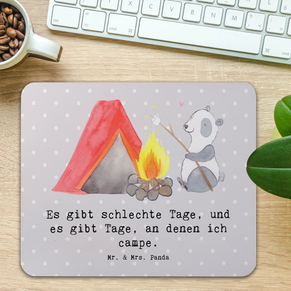 Mouse mat panda Camp Motif, Gift, Mouse, Work, Office, Student, Print, saying, Pad, Mouse Pad, PC, Study, fun, mousepad, sport, hobby, giving, thank you, award, profit, athlete, Camping, go camping, camping, campsite