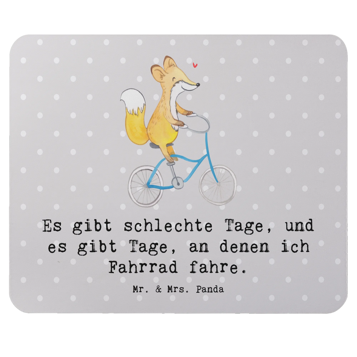 Mauspad Fuchs Fahrrad fahren