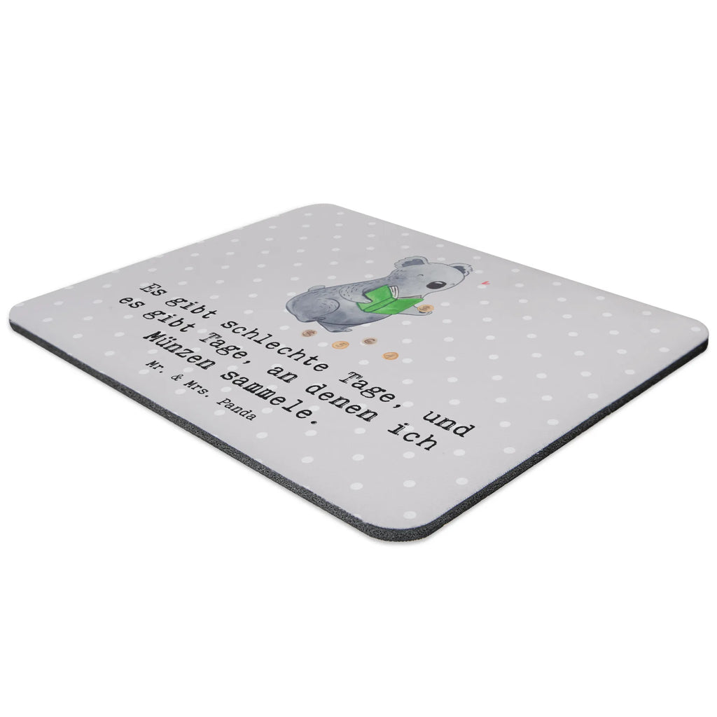 Mouse mat Koala bear collect coins mousepad, fun, Student, Pad, Motif, saying, Mouse, PC, Mouse Pad, Gift, Print, Office, Work, Study, sport, hobby, giving, thank you, award, profit, athlete, Collecting coins, coins from all over the world, numismatics