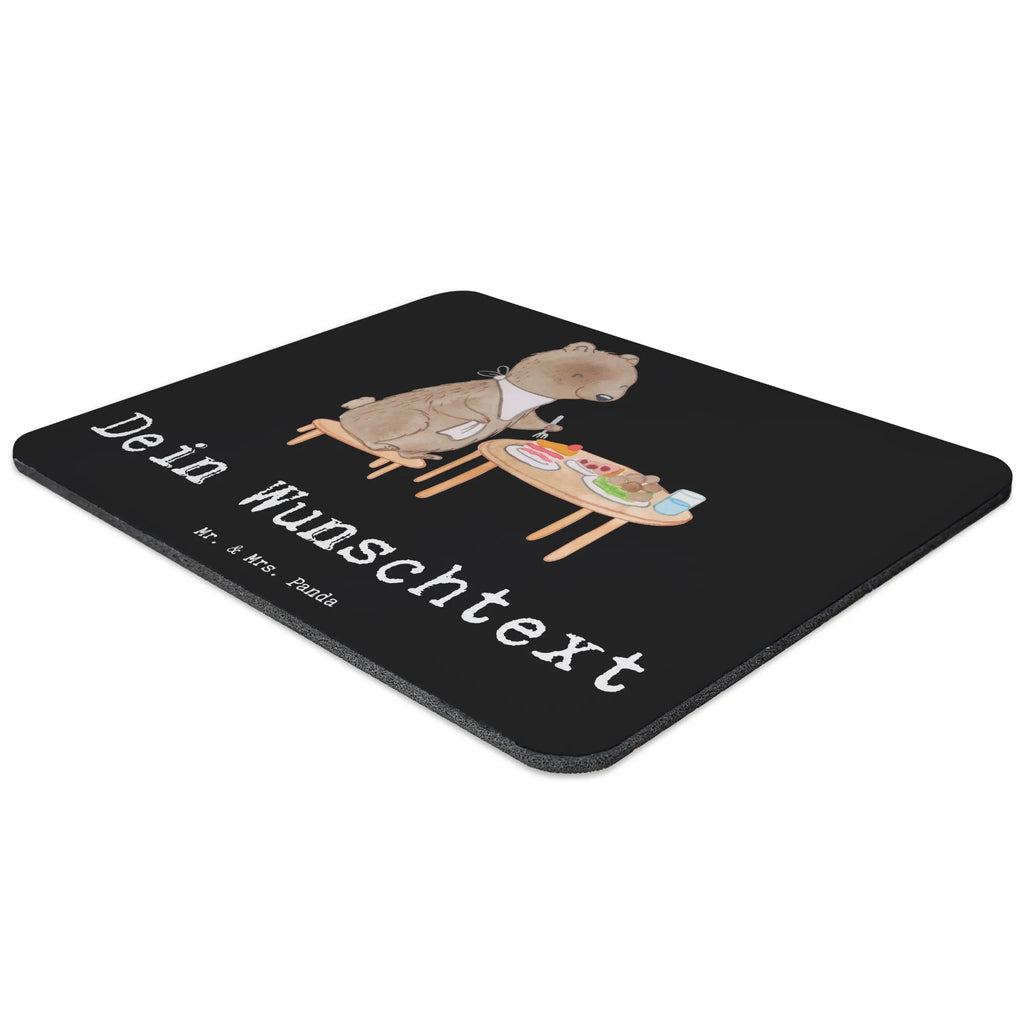 Personalised mouse mat bear to eat out Gift, sport, hobby, giving, thank you, award, profit, athlete, restaurant, dining out, Eating out, eating out