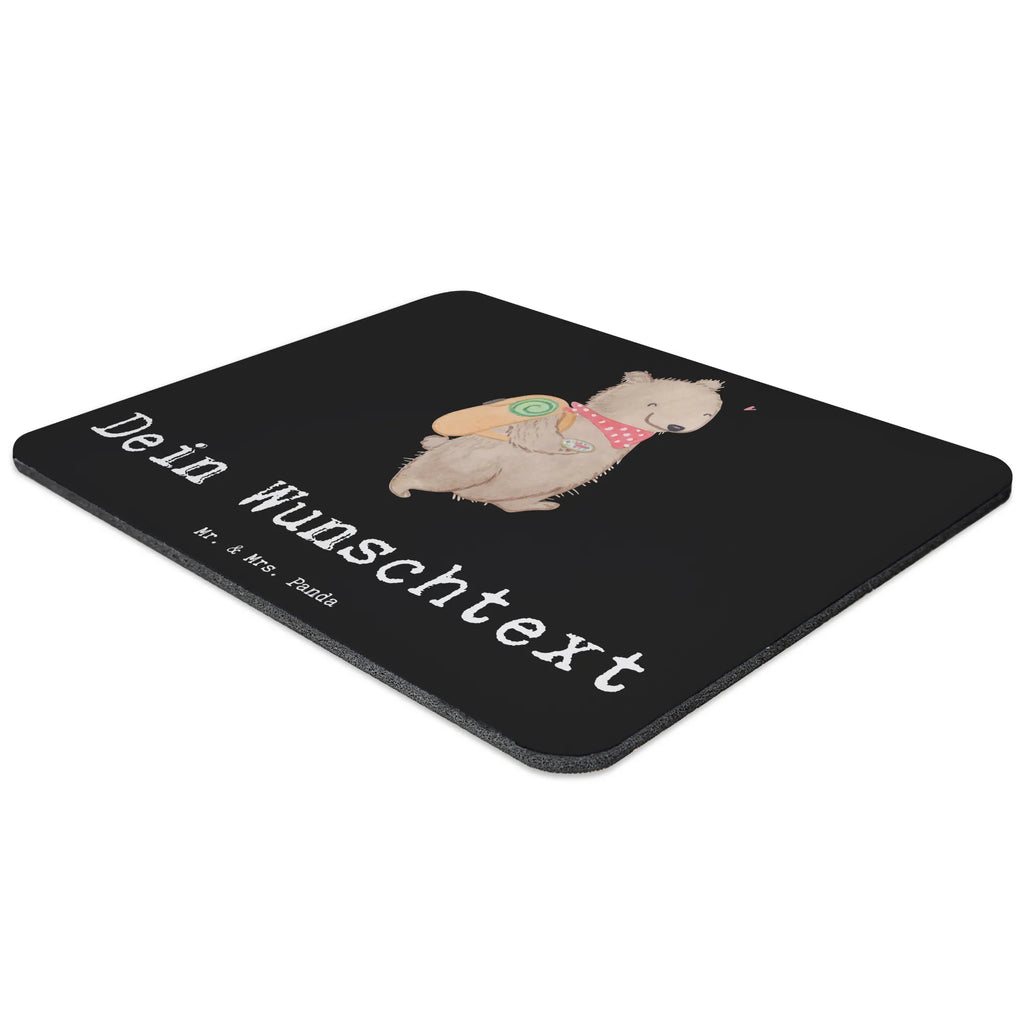 Personalised mouse mat bear Hike Gift, sport, hobby, giving, thank you, award, profit, athlete, discovering nature, mountaineering, walking, leisure sports, Hiking, outdoor sports, winter tours