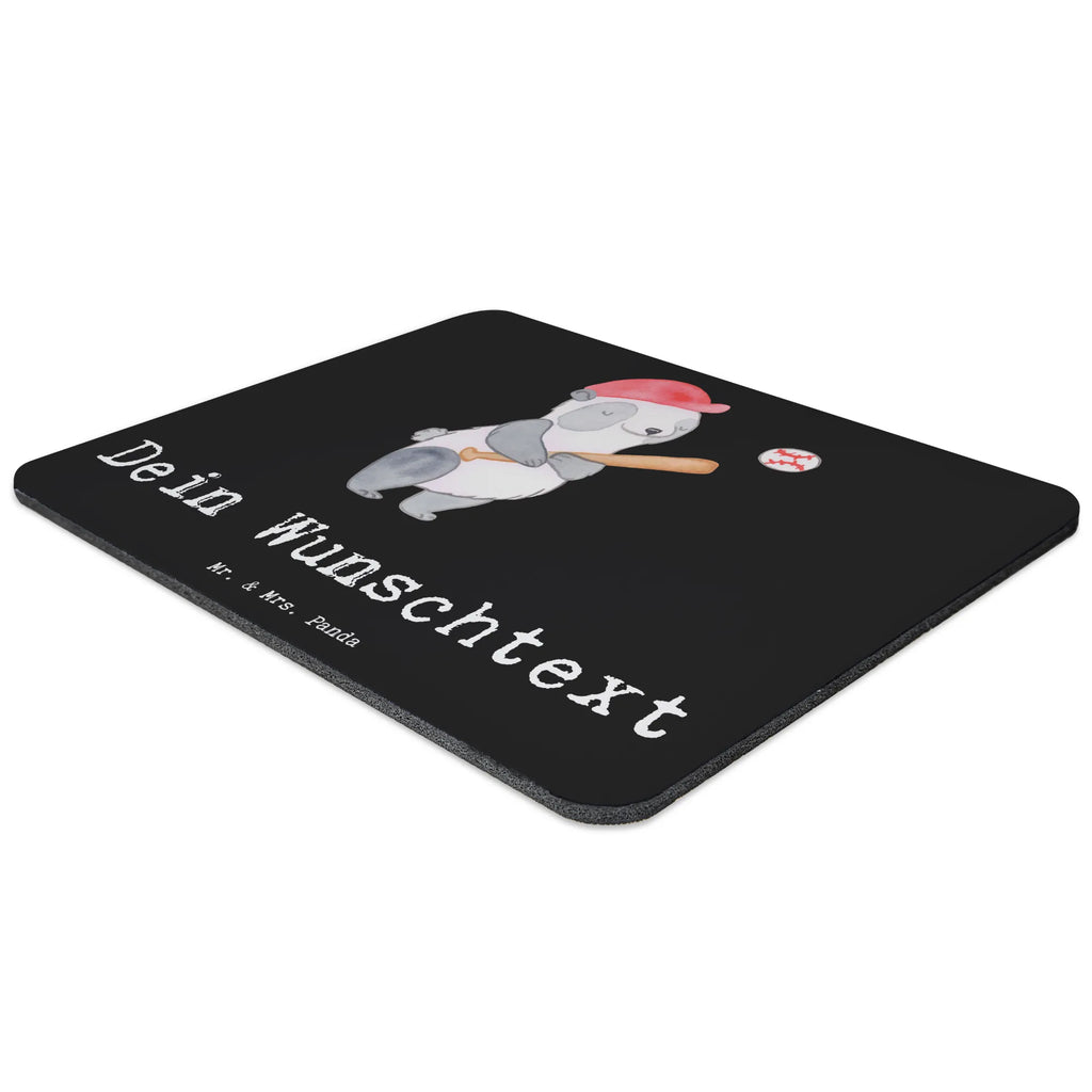 Personalised mouse mat panda playing baseball Gift, sport, hobby, giving, thank you, award, profit, athlete, play baseball, baseball games, baseball club, baseball field, ball sports, baseball match