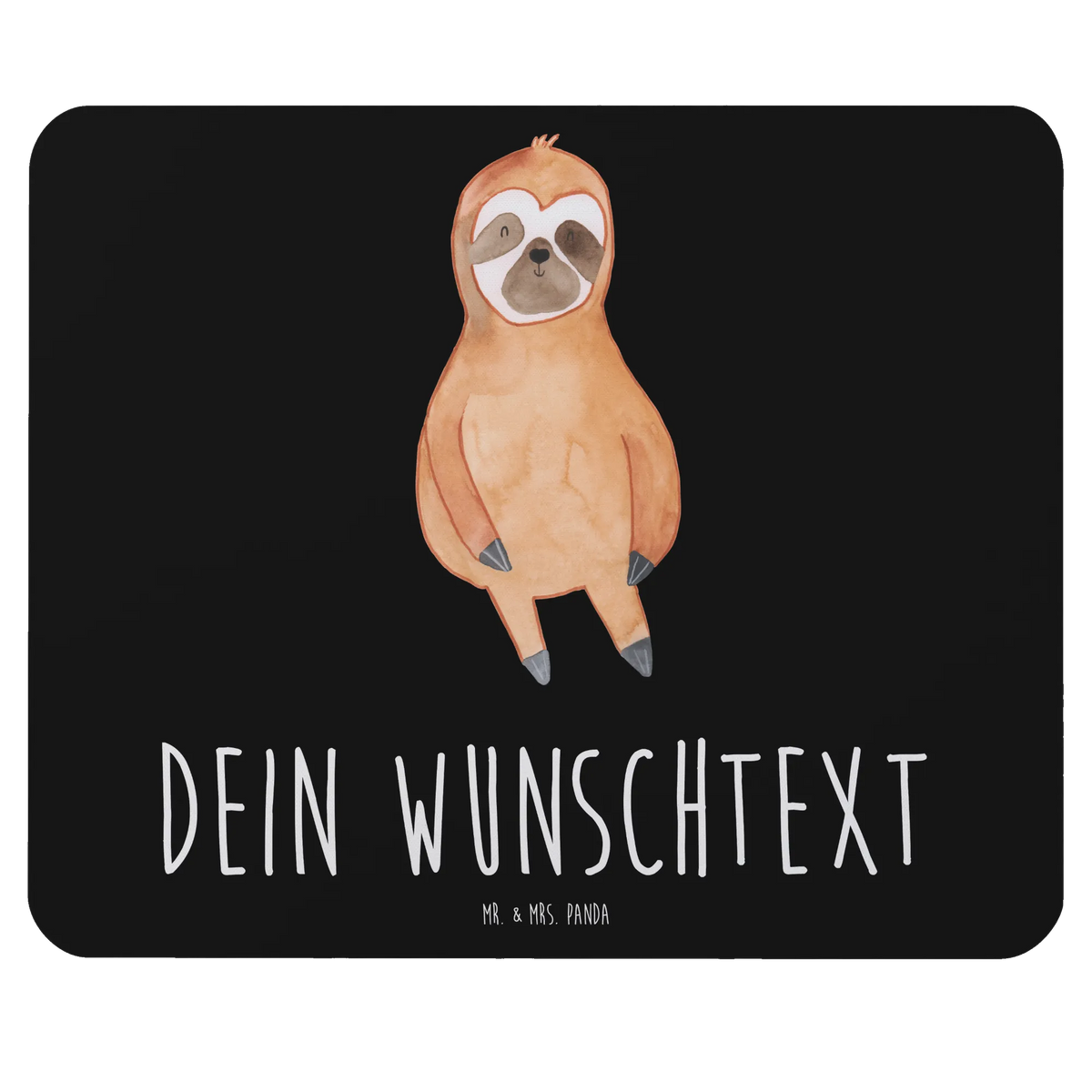 Personalised mouse mat sloth Satisfied Sloth, sloth, trend animal, happy, lazy, relax, happiness, contented, break, favorite animal