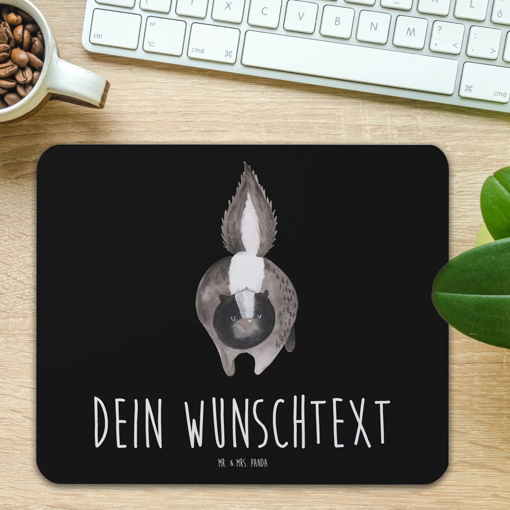 Personalised mouse mat skunk attack Skunk, predator, skunk, stinky, threatening, stinker, wild animal, angry