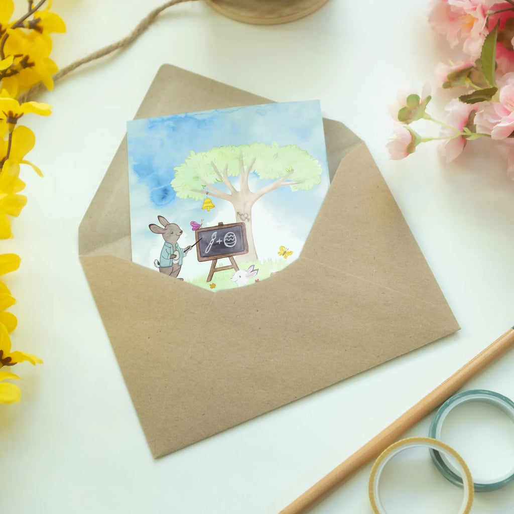 Greetings card Easter rabbit school Hochzeitskarte, Einladungskarte, Ansichtskarten, Karte, Glückwunschkarte, Grußkarte, Geburtstagskarte, Klappkarte, Ostern, Osterhase, Ostergeschenke, Osternest, Osterdeko, Geschenke zu Ostern, Ostern Geschenk, Ostergeschenke Kinder, Ostern Kinder