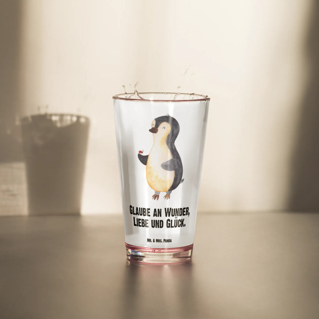 Premium drinking glass Penguin ladybug luxury drinking glass, premium glassware, highball glass, dishwasher safe glass, drinking glass, cocktail glass, beer glass, glass, pint glass, stemware, lead-free crystal glass, tumbler, barware, water glass, Penguin, North Pole, Winter, Penguins, penguins, joy, joy of life, wonder, love, happiness, ladybird