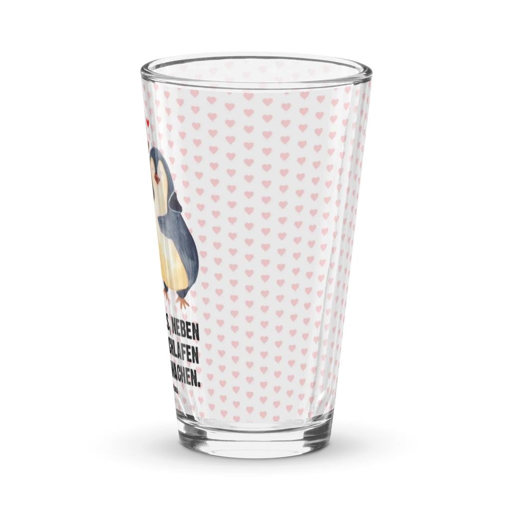 Szklanka do picia premium pingwiny zasypianie Miłość, partner, przyjaciel, przyjaciółka, mąż, żona, wesele, zaręczyny, prośba o rękę, prezent miłosny, rocznica, dzień ślubu