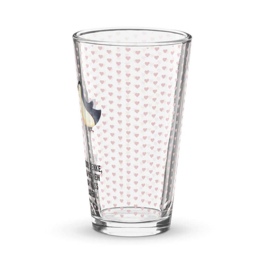 Szklanka do picia premium Pingwiny Pocałunek Miłość, partner, przyjaciel, przyjaciółka, mąż, żona, wesele, zaręczyny, prośba o rękę, prezent miłosny, rocznica, dzień ślubu