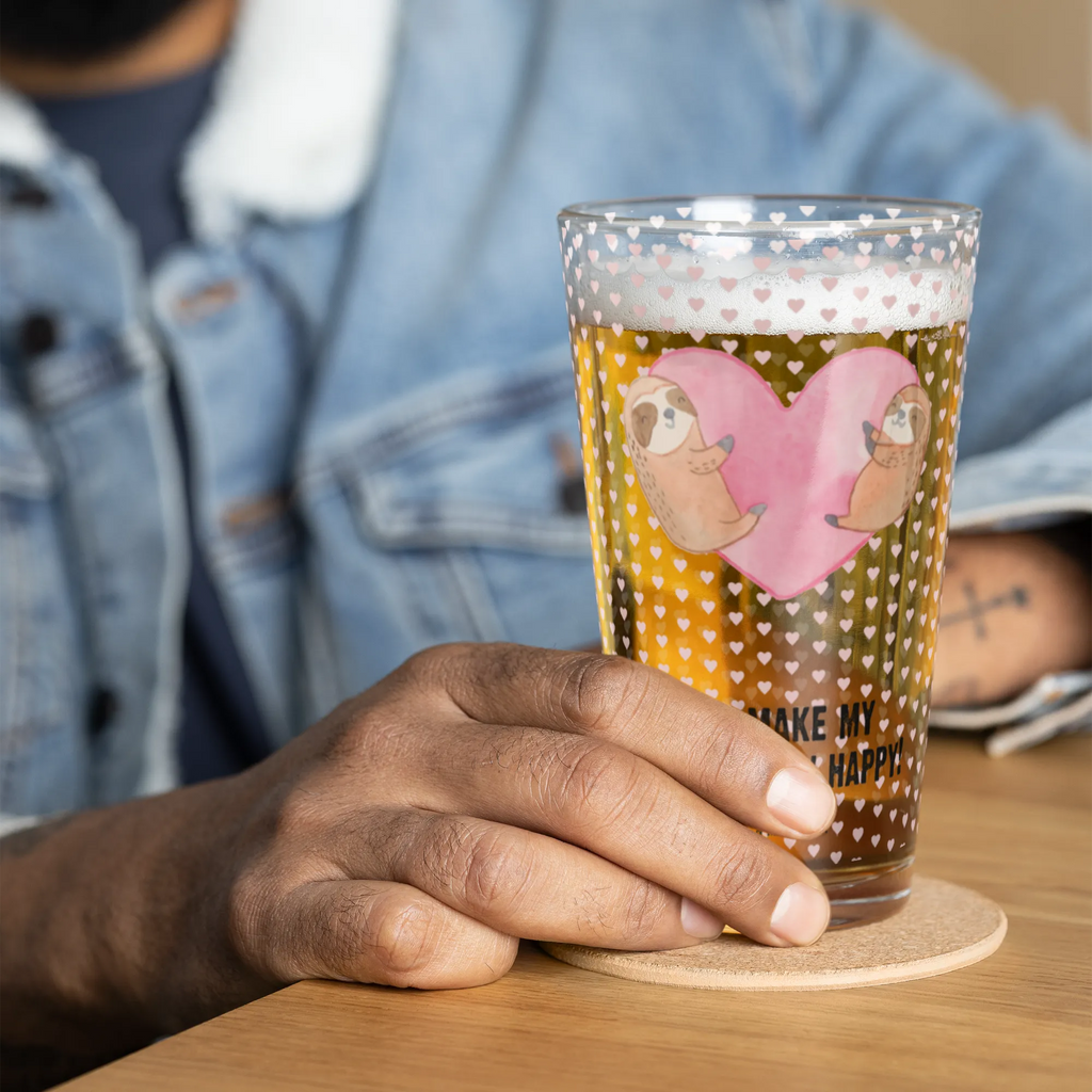 Szklanka do picia premium leniwce Serce Miłość, partner, przyjaciel, przyjaciółka, mąż, żona, wesele, zaręczyny, prośba o rękę, prezent miłosny, rocznica, dzień ślubu