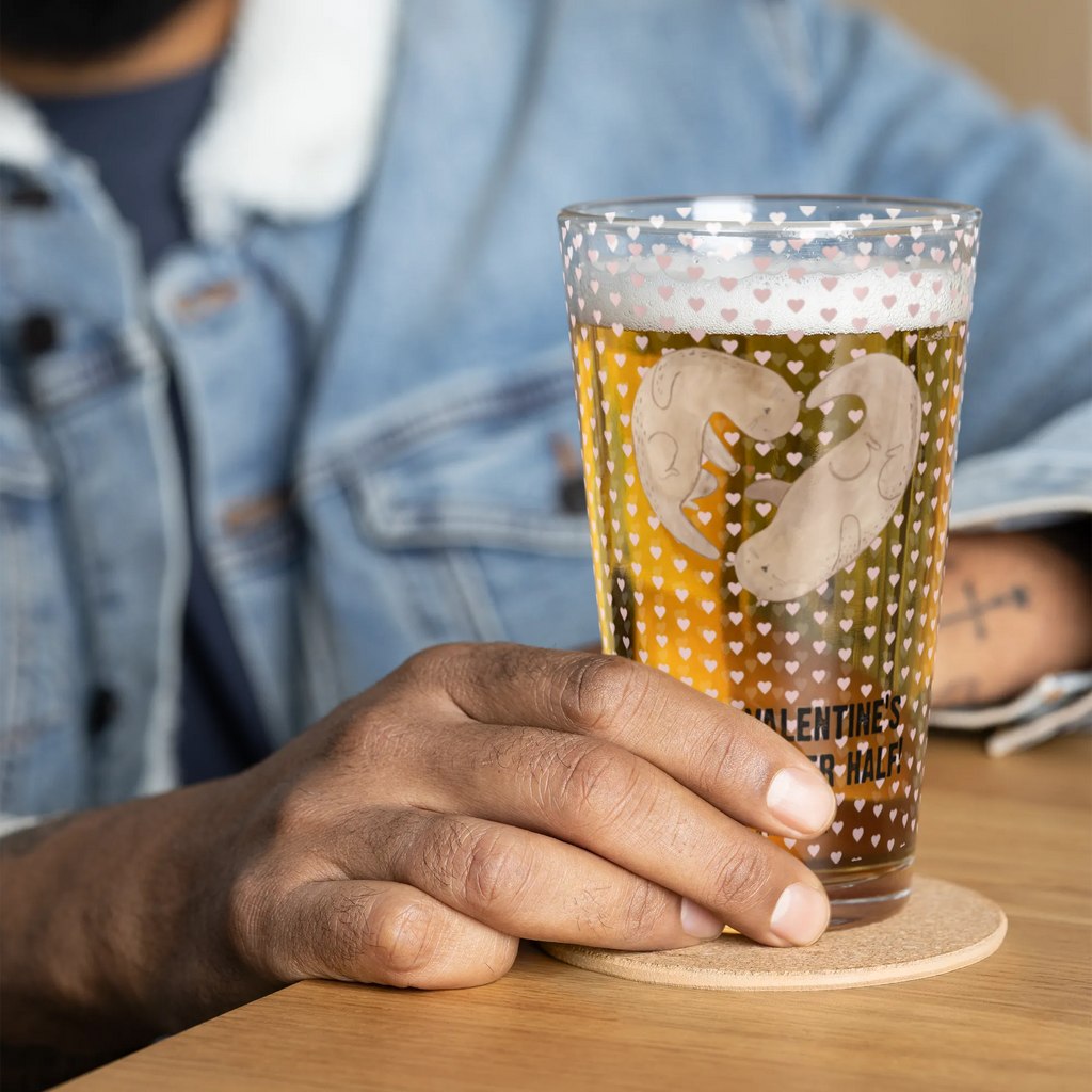 Szklanka do picia premium wydra Walentynka Miłość, partner, przyjaciel, przyjaciółka, mąż, żona, wesele, zaręczyny, prośba o rękę, prezent miłosny, rocznica, dzień ślubu