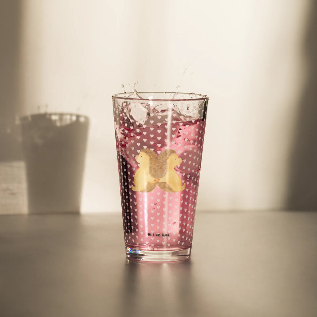 Szklanka do picia premium Jeże trzymające się za łapki Miłość, partner, przyjaciel, przyjaciółka, mąż, żona, wesele, zaręczyny, prośba o rękę, prezent miłosny, rocznica, dzień ślubu