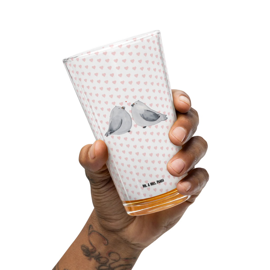 Szklanka do picia premium Gołębia miłość Miłość, partner, przyjaciel, przyjaciółka, mąż, żona, wesele, zaręczyny, prośba o rękę, prezent miłosny, rocznica, dzień ślubu