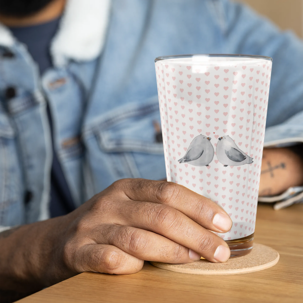 Szklanka do picia premium Gołębia miłość Miłość, partner, przyjaciel, przyjaciółka, mąż, żona, wesele, zaręczyny, prośba o rękę, prezent miłosny, rocznica, dzień ślubu