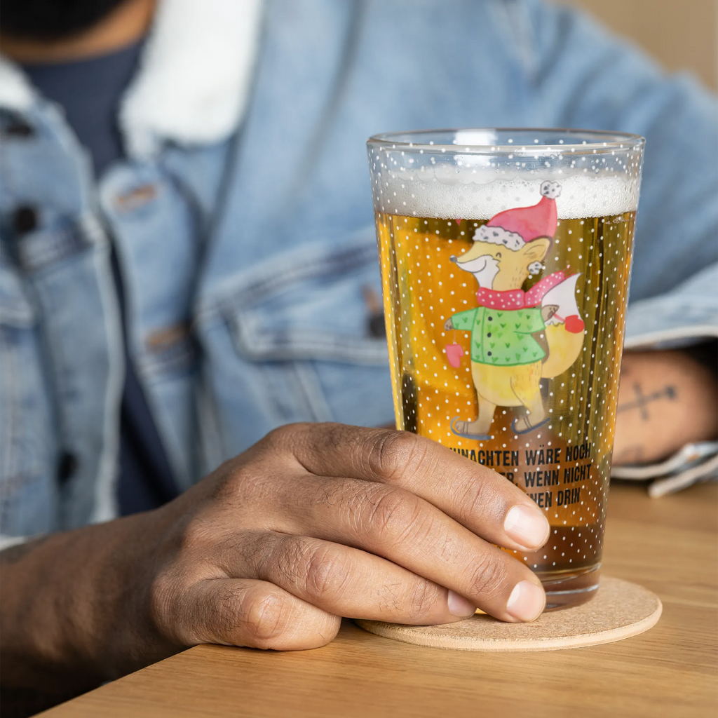 Premium drinking glass Fox skates dishwasher safe glass, glass, pint glass, beer glass, premium glassware, barware, water glass, tumbler, luxury drinking glass, stemware, lead-free crystal glass, drinking glass, cocktail glass, highball glass, Winter, Christmas, Christmas time, snow, christmas time, christmas, christmas tree, christmas eve, fir tree, christmas present, winter, santa claus, christmas days