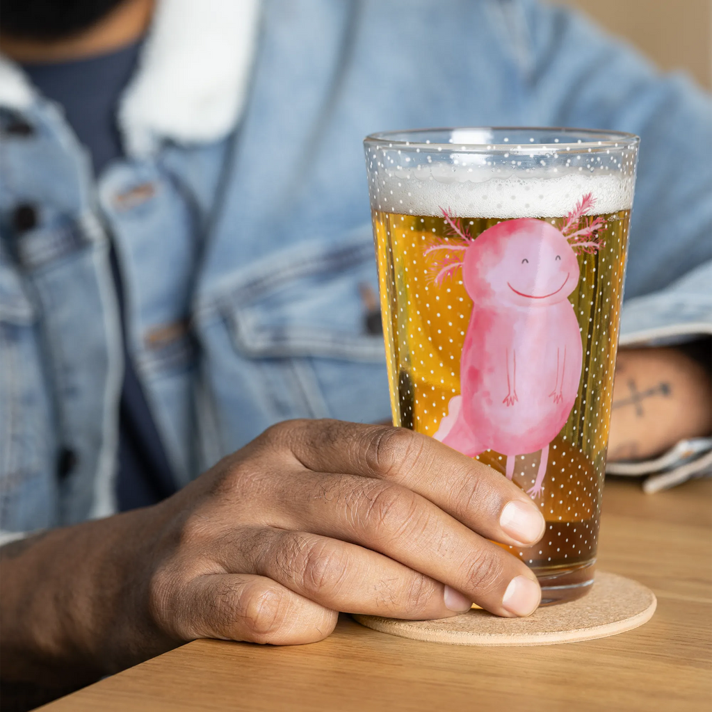 Premium drinking glass axolotl Happy highball glass, tumbler, barware, lead-free crystal glass, water glass, beer glass, pint glass, luxury drinking glass, drinking glass, dishwasher safe glass, premium glassware, stemware, cocktail glass, glass, Axolotl, Axelotl, marine animals, Mexican walking fish, salamander, axolot, motivation, good mood, amphibian, tail, axolotl