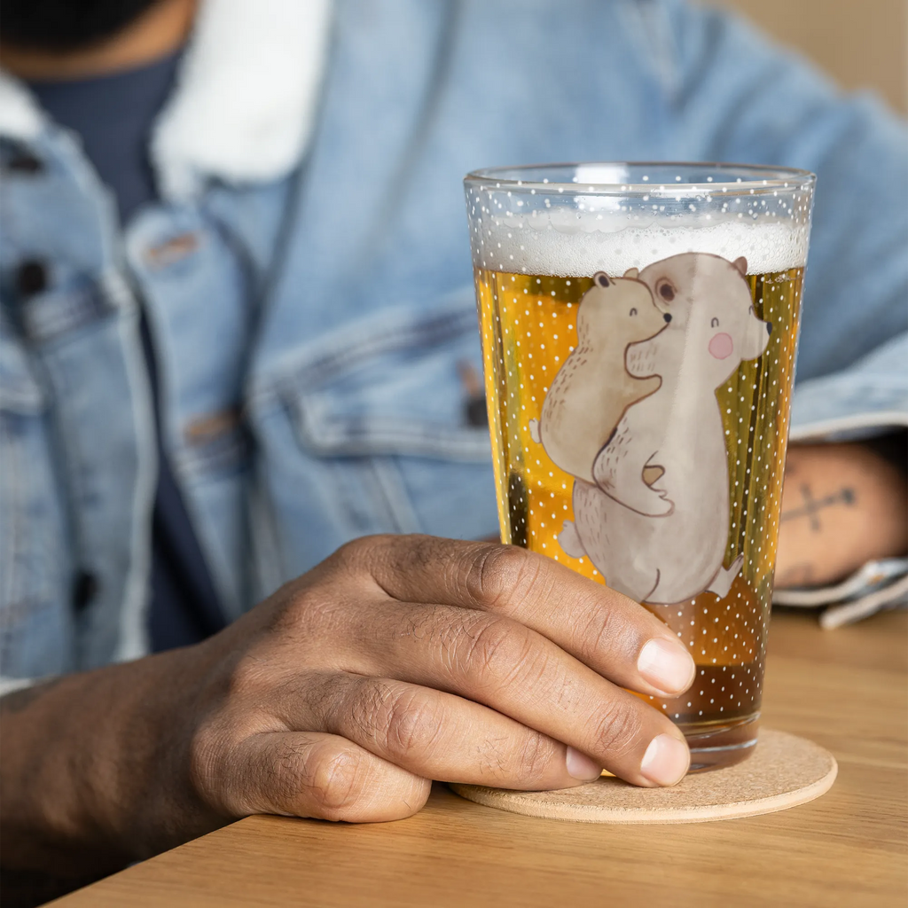 Szklanka do picia premium Tata Niedźwiedź Rodzina, Dzień Ojca, Dzień Matki, brat, siostra, mama, tata, babcia, dziadek