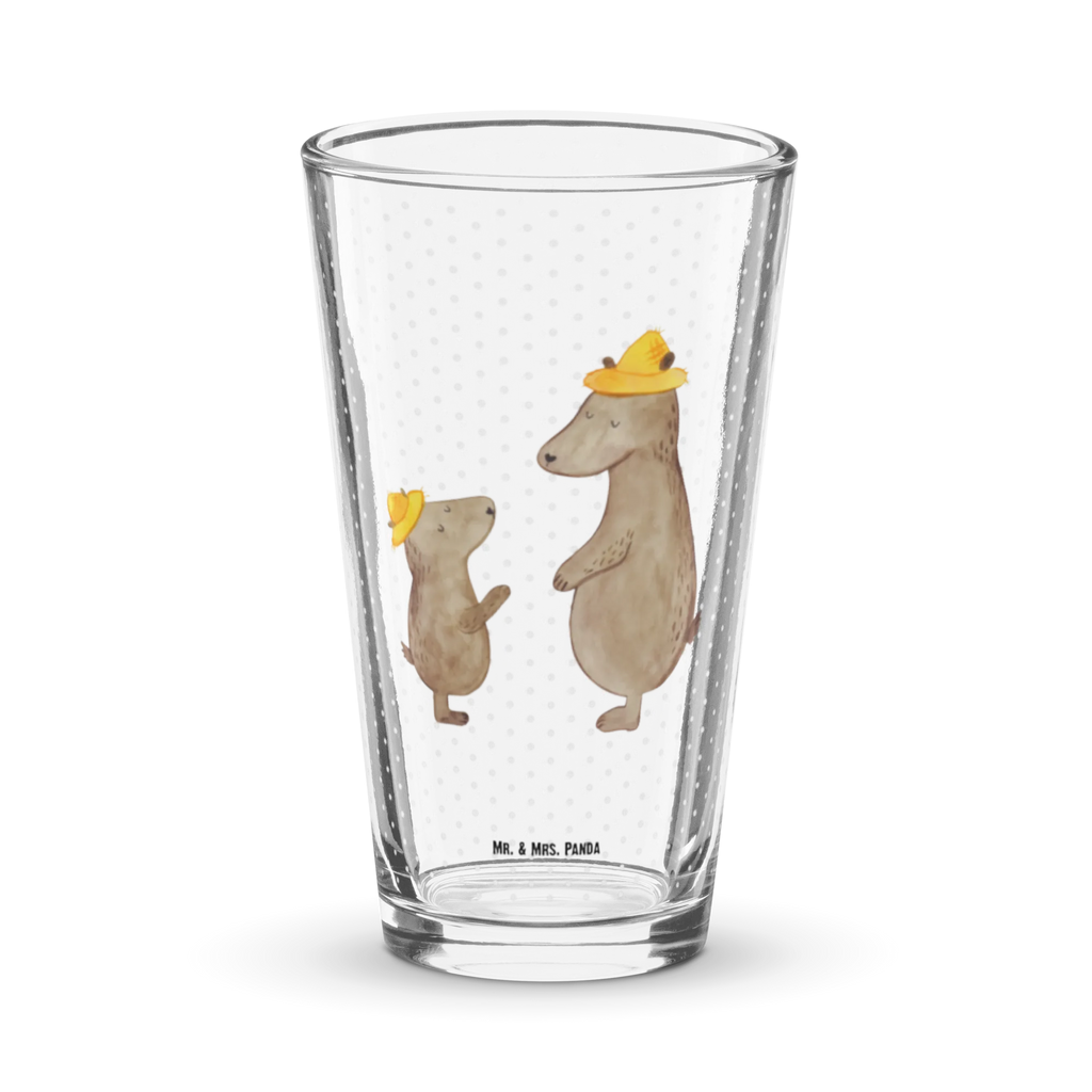 Premium drinking glass Bears with hats dishwasher safe glass, stemware, highball glass, barware, drinking glass, cocktail glass, tumbler, water glass, lead-free crystal glass, luxury drinking glass, beer glass, premium glassware, glass, pint glass, Family, Father's Day, Mother's Day, brother, sister, Mom, Dad, bear, family, son, father-son, daddy, role model, sons, dad, favourite person, father, child, father's day, children