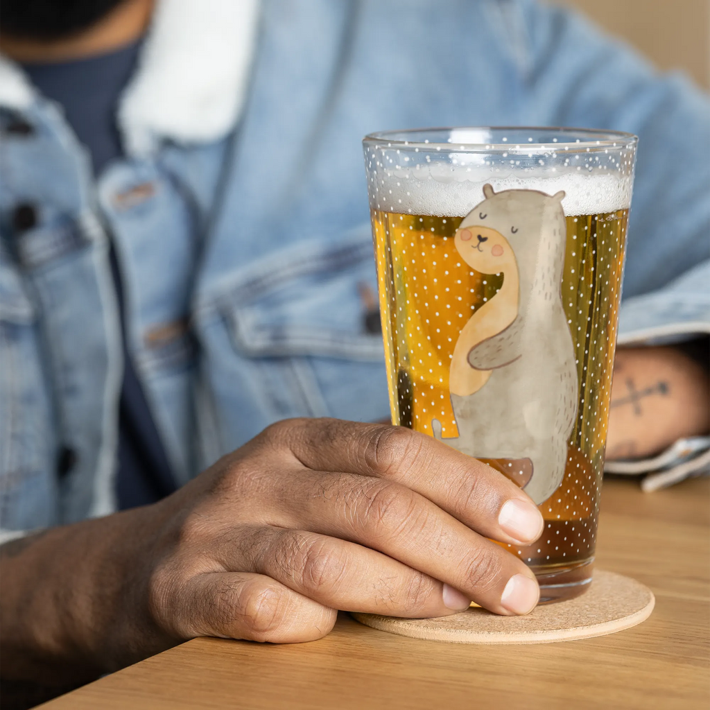 Szklanka do picia premium wydra brzuch Kuna, wydra, morska wydra