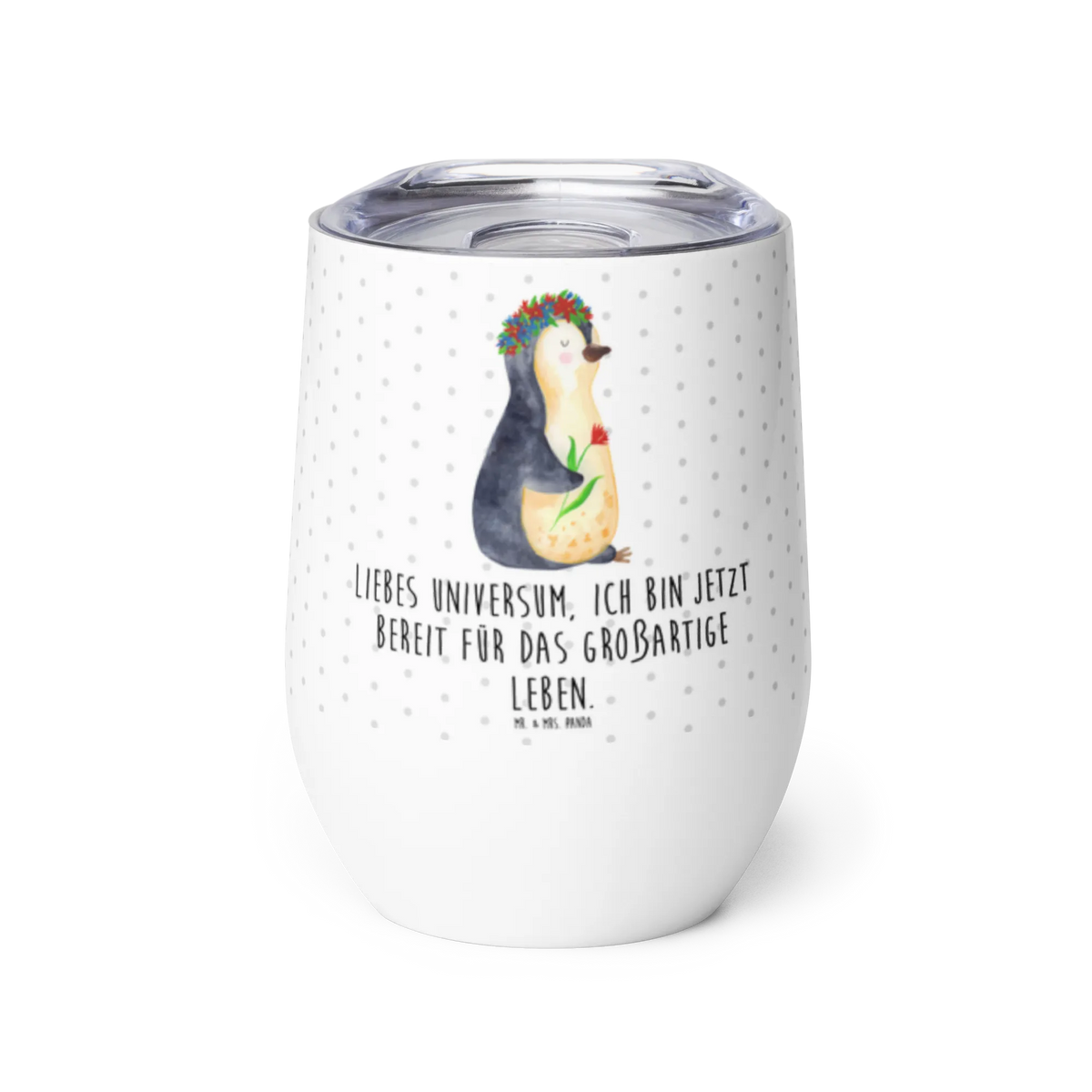 Kieliszek do wina pingwin kwiaty Pinguin