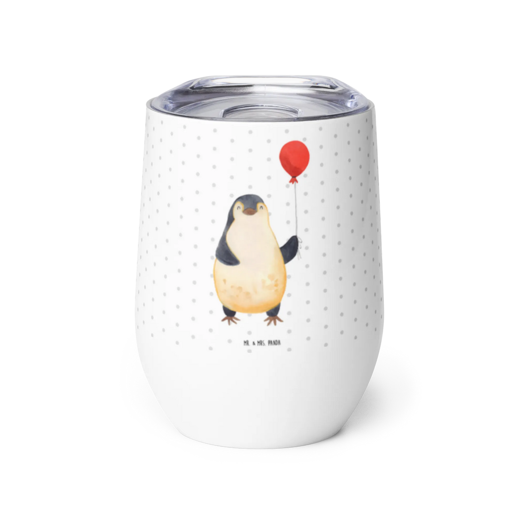 Wine cup Penguin balloon wine travel tumbler, premium wine tumbler, stemless wine glasses, drinking cup, wine goblet, wine tumbler, insulated tumbler, wine glasses, mulled wine cup, hot drinks, portable wine cup, Penguin, North Pole, Winter, Penguins, happiness, new start, love of life, love, motivation, gift girlfriend, gift idea, daydreams, best friend, penguins, balloon, new life