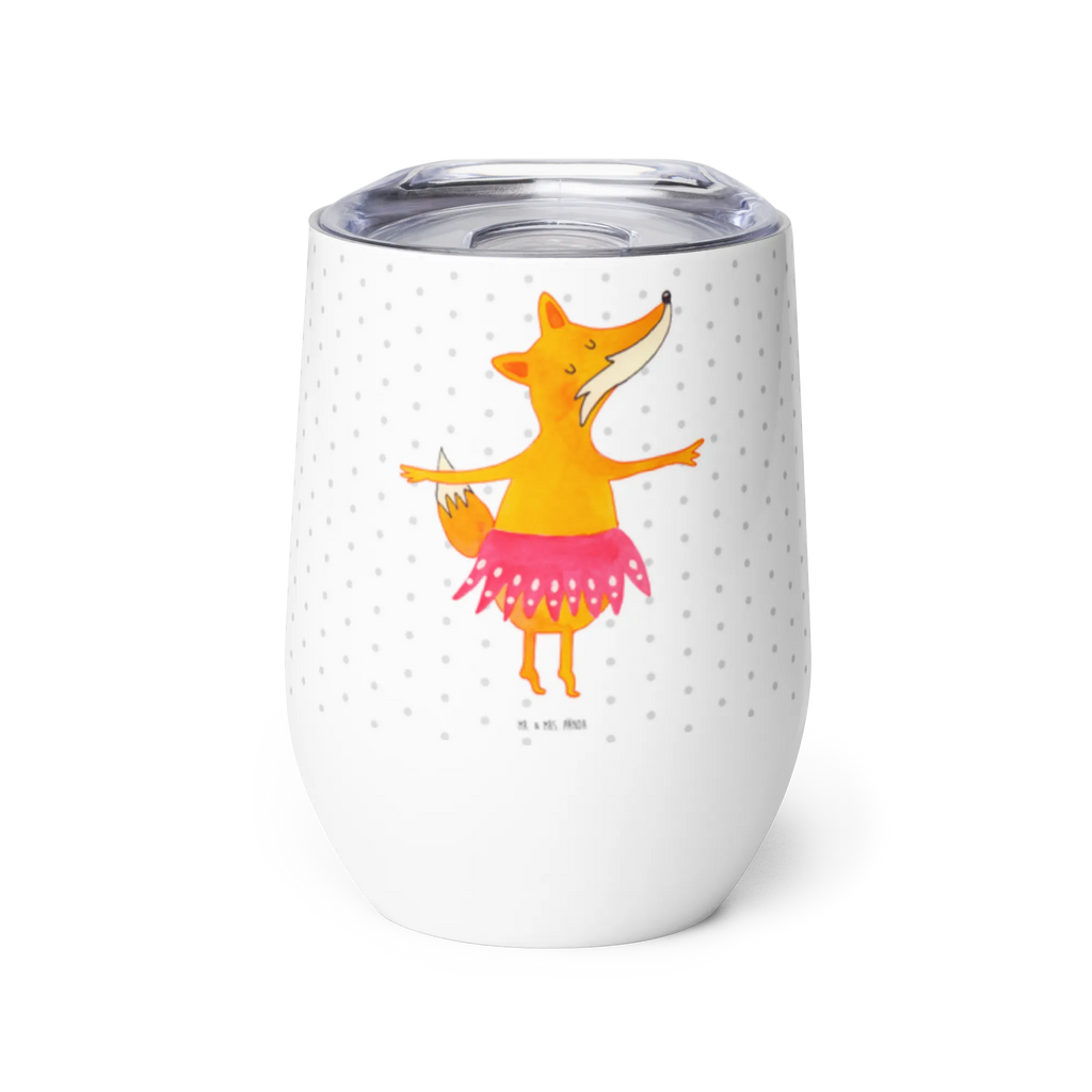 Wine cup Fox ballerina insulated tumbler, wine tumbler, drinking cup, mulled wine cup, stemless wine glasses, wine goblet, wine glasses, wine travel tumbler, portable wine cup, premium wine tumbler, hot drinks, fox, foxes, forest wildlife, clever as a fox, animal lover, invitation, vixen, fox saying, birthday, ballerina, ballet, dancing, party, dancer