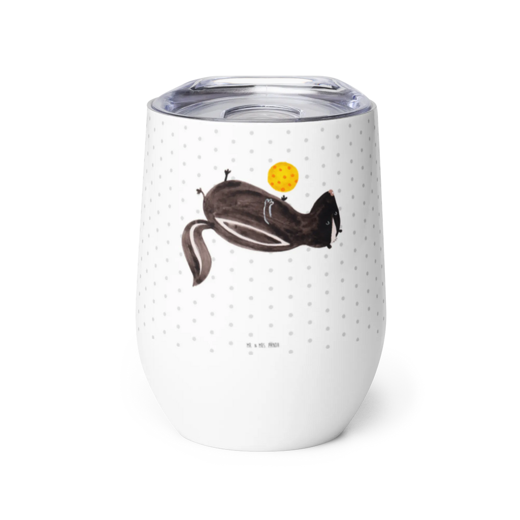 Wine cup skunk ball wine glasses, drinking cup, premium wine tumbler, mulled wine cup, hot drinks, stemless wine glasses, portable wine cup, wine travel tumbler, insulated tumbler, wine tumbler, wine goblet, Skunk, wild animal, skunk, predator, playful, stinky, wisdom, stinker