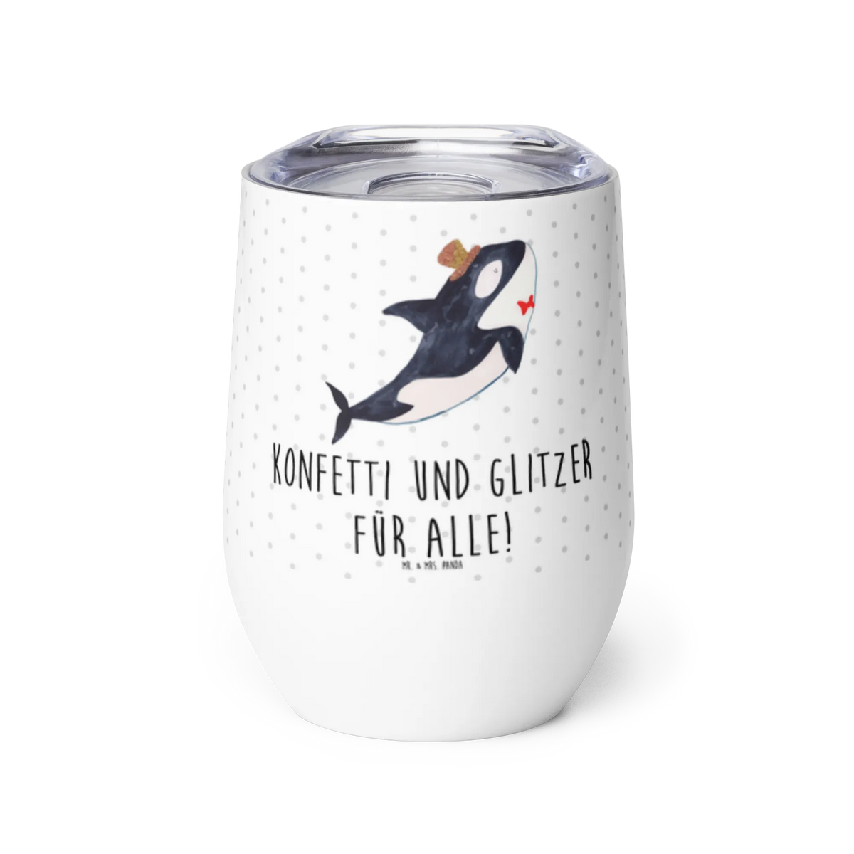 Kieliszek do wina Orka cylinder Zwierzeta morskie, Morze, Wakacje