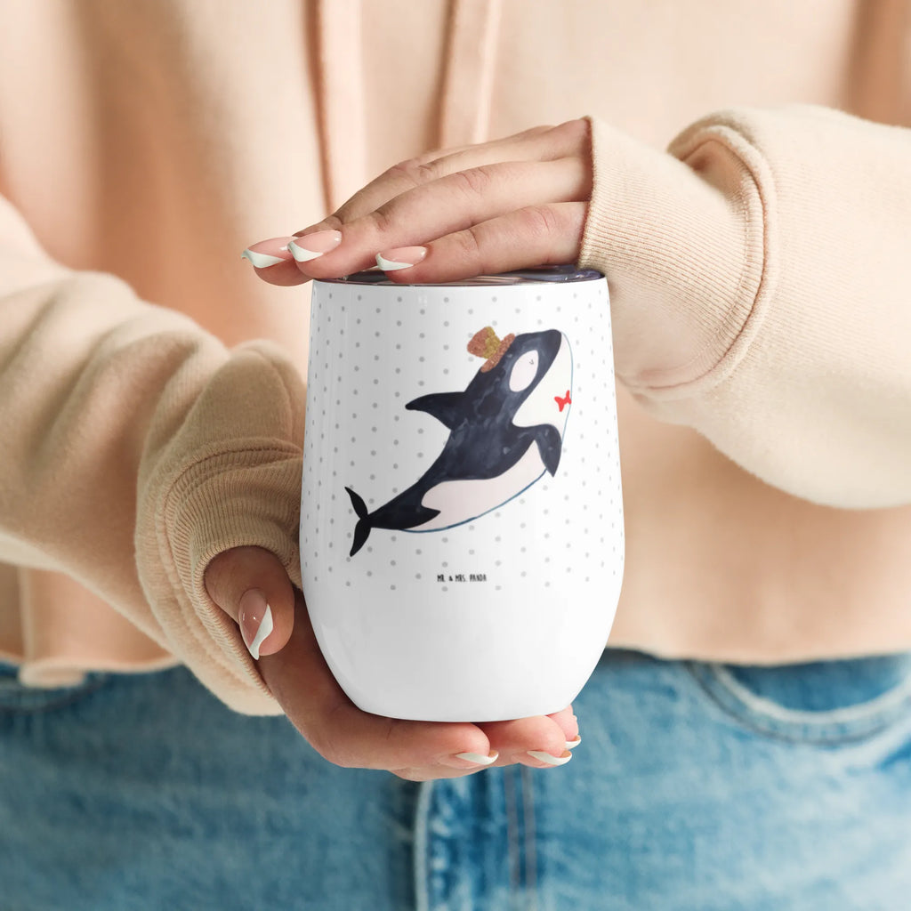 Kieliszek do wina Orka cylinder Zwierzeta morskie, Morze, Wakacje