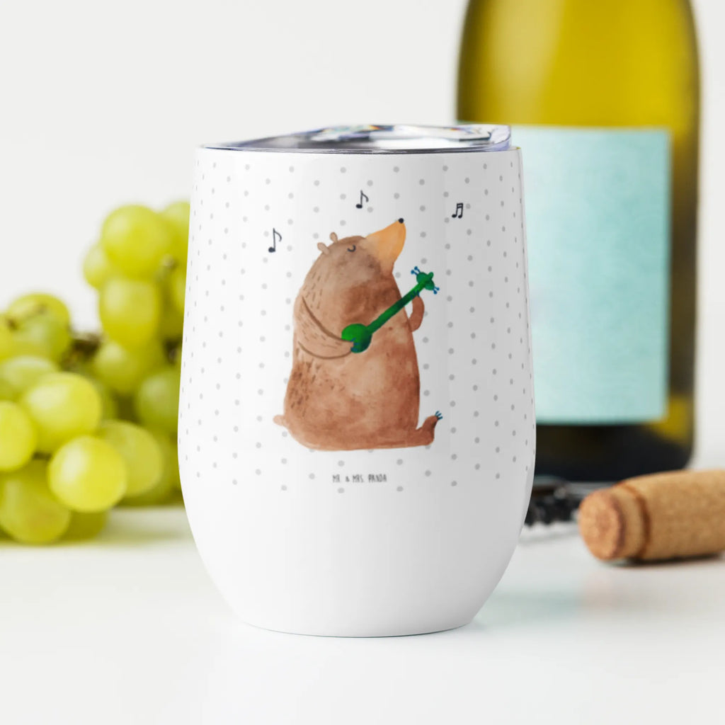 Wine cup bear song insulated tumbler, wine travel tumbler, drinking cup, wine goblet, hot drinks, mulled wine cup, wine tumbler, wine glasses, stemless wine glasses, premium wine tumbler, portable wine cup, bear, teddy, teddy bear, cuddly toy, valentine, love song, heart, Bear, song, saying, love, gift, woman, partner, girlfriend