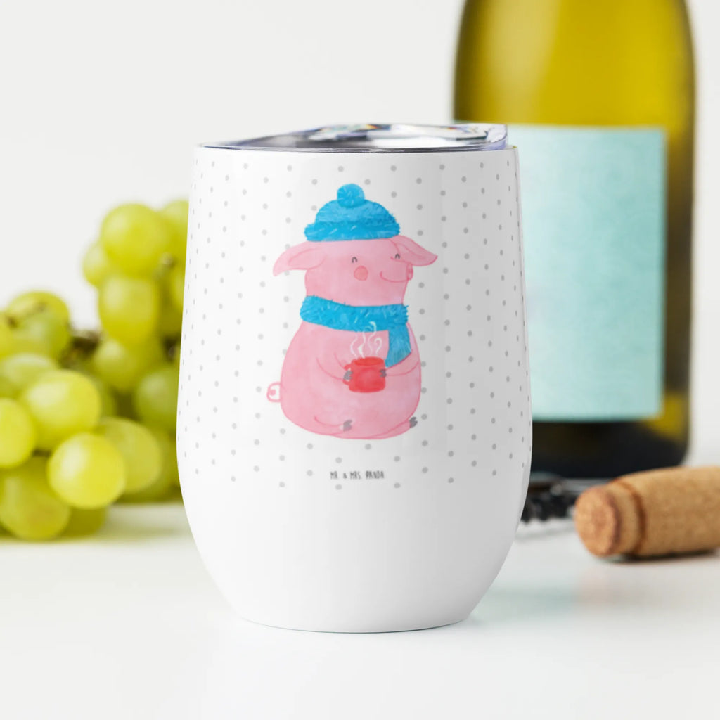 Wine cup Pig Mulled wine drinking cup, insulated tumbler, portable wine cup, premium wine tumbler, wine tumbler, hot drinks, wine glasses, wine travel tumbler, mulled wine cup, wine goblet, stemless wine glasses, Winter, Christmas, Christmas time, snow, Christmas market, mulled pig, mulled wine, punch
