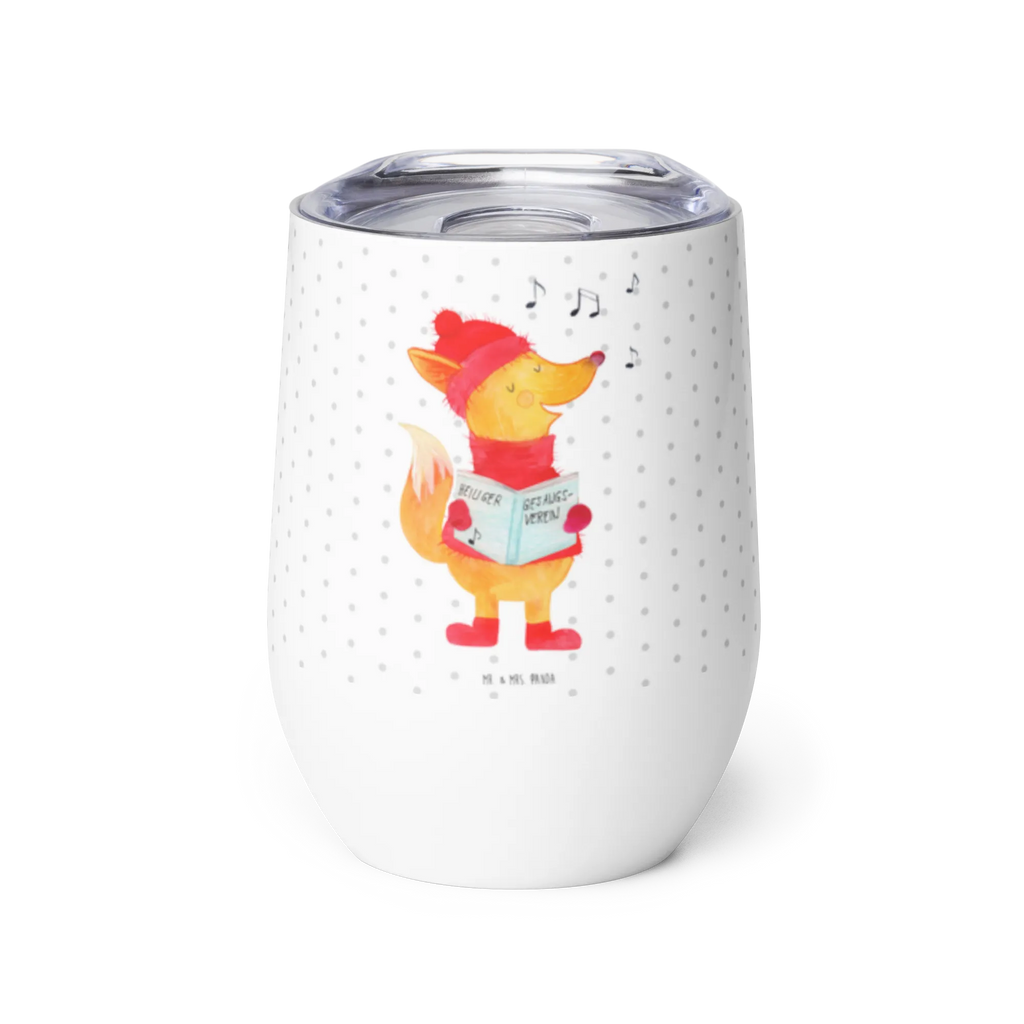 Wine cup Fox Singer premium wine tumbler, portable wine cup, wine travel tumbler, hot drinks, insulated tumbler, mulled wine cup, wine goblet, drinking cup, wine glasses, wine tumbler, stemless wine glasses, Winter, Christmas, Christmas time, snow