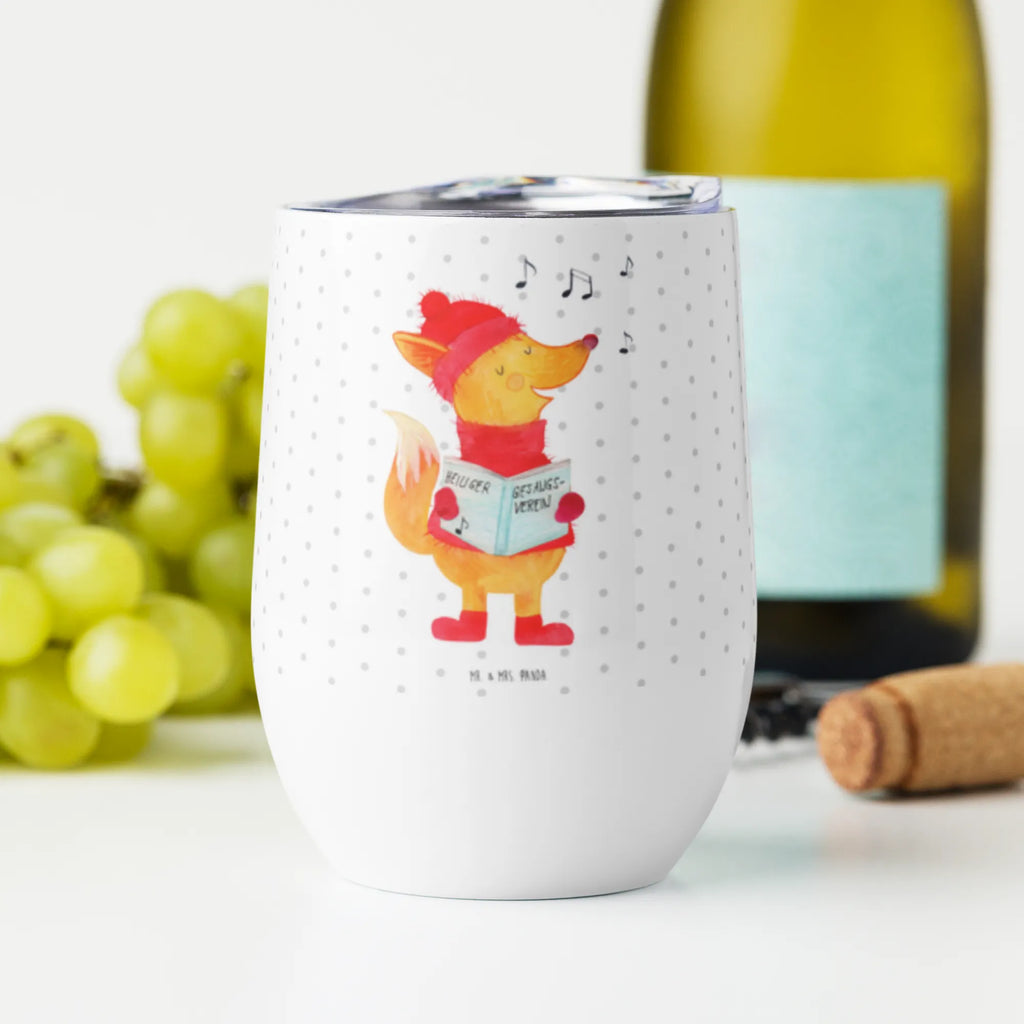 Wine cup Fox Singer premium wine tumbler, portable wine cup, wine travel tumbler, hot drinks, insulated tumbler, mulled wine cup, wine goblet, drinking cup, wine glasses, wine tumbler, stemless wine glasses, Winter, Christmas, Christmas time, snow