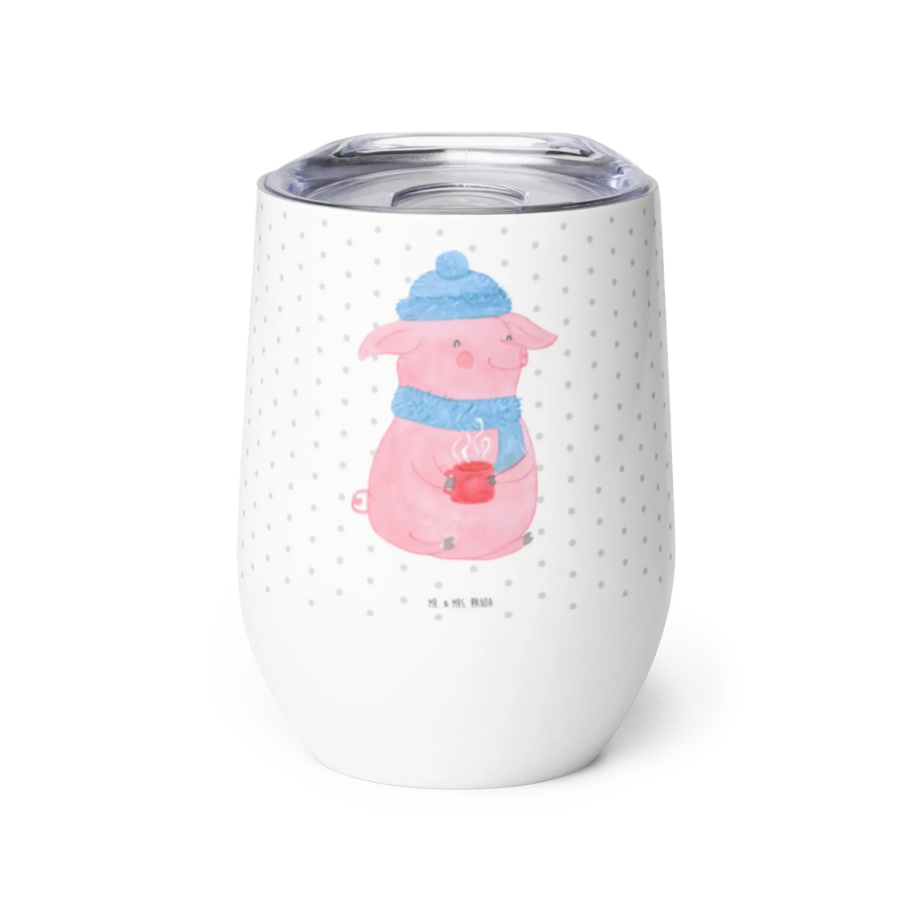 Wine cup piggy Mulled wine mulled wine cup, hot drinks, drinking cup, stemless wine glasses, wine tumbler, premium wine tumbler, insulated tumbler, wine travel tumbler, portable wine cup, wine glasses, wine goblet, Winter, Christmas, Christmas time, snow, mulled wine, Christmas market, saying, drunk