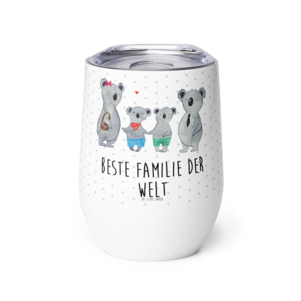 Weinbecher Koala Familie zwei