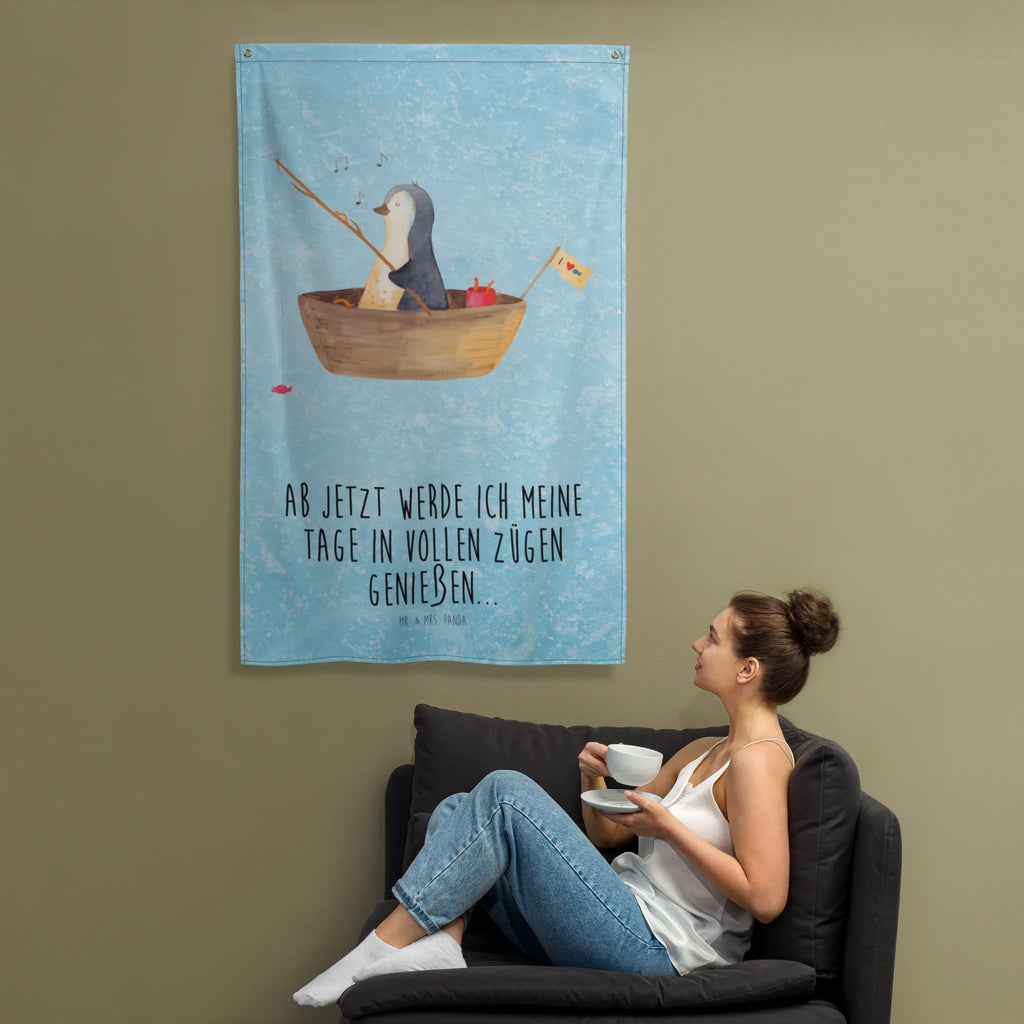 Wandteppich Pinguin Angelboot Tapisserie, Wanddeko, Kinderzimmer Deko, Boho, Kinderzimmer, Wand Deko, Wandbild, Kinderzimmer Wand, Textil-Kunst, Wandteppich, Dekoration, Tapestry, Wandbehang, Wandtuch, Kinderzimmer Wanddeko, Schmuck-Wandbehang, Pinguin, Lebenslust, Neuanfang, Geschenkidee Liebeskummer, Trennung, Boot, genießen, Scheidung, Motivation, Angeln, Pinguine, Leben, Angelboot, Neustart
