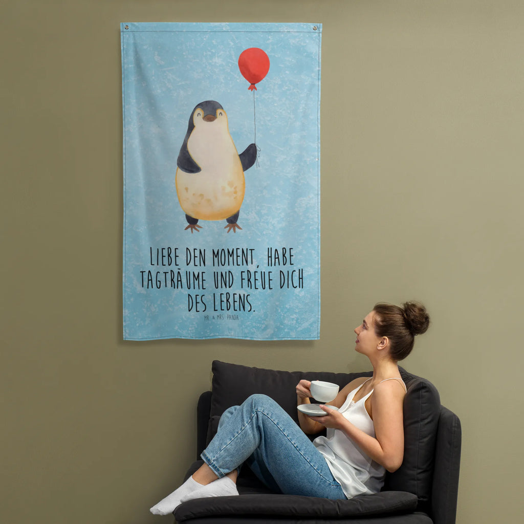 Tapestry Penguin balloon Kinderzimmer Wand, Wandbild, Tapestry, Tapisserie, Textil-Kunst, Kinderzimmer Deko, Schmuck-Wandbehang, Boho, Wandteppich, Wanddeko, Wandtuch, Wand Deko, Wandbehang, Dekoration, Kinderzimmer, Kinderzimmer Wanddeko, Pinguin, Geschenkidee, beste Freundin, Liebe, Geschenk Freundin, neues Leben, Luftballon, Lebenslust, Tagträume, Motivation, Pinguine, Neustart, Glück