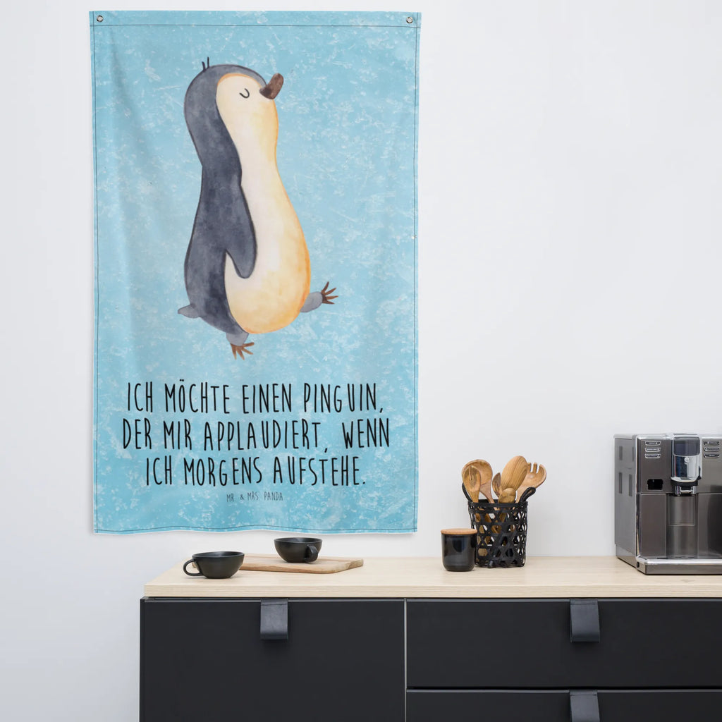 Tapestry Penguin march Wandbehang, Wand Deko, Boho, Kinderzimmer Wanddeko, Wandtuch, Wandbild, Tapisserie, Kinderzimmer Deko, Schmuck-Wandbehang, Tapestry, Textil-Kunst, Kinderzimmer Wand, Wandteppich, Pinguin, Bruder, Frühaufsteher, Langschläfer, Pinguine, Schwester, Familie