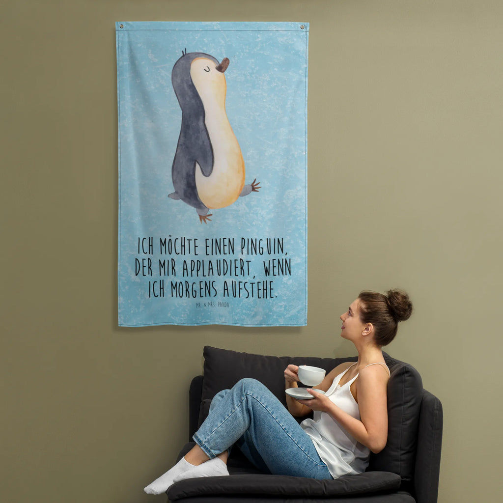 Tapestry Penguin march Wandbehang, Wand Deko, Boho, Kinderzimmer Wanddeko, Wandtuch, Wandbild, Tapisserie, Kinderzimmer Deko, Schmuck-Wandbehang, Tapestry, Textil-Kunst, Kinderzimmer Wand, Wandteppich, Pinguin, Bruder, Frühaufsteher, Langschläfer, Pinguine, Schwester, Familie