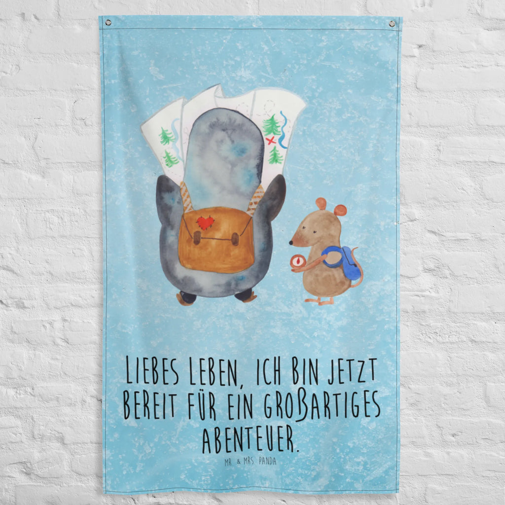 Arrasy Pingwin i Mysz Wędrowcy Kinderzimmer Wand, Schmuck-Wandbehang, Tapisserie, Kinderzimmer Wanddeko, Kinderzimmer Deko, Textil-Kunst, Wanddeko, Wandbehang, Kinderzimmer, Boho, Wand Deko, Tapestry, Wandteppich, Wandtuch, Wandbild, Dekoration, Pinguin, Wanderlust, wandern, Roadtrip, Abenteurer, Ausflug, Pinguine, Abenteuer