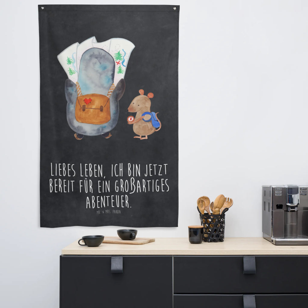 Arrasy Pingwin i Mysz Wędrowcy Kinderzimmer Wand, Schmuck-Wandbehang, Tapisserie, Kinderzimmer Wanddeko, Kinderzimmer Deko, Textil-Kunst, Wanddeko, Wandbehang, Kinderzimmer, Boho, Wand Deko, Tapestry, Wandteppich, Wandtuch, Wandbild, Dekoration, Pinguin, Wanderlust, wandern, Roadtrip, Abenteurer, Ausflug, Pinguine, Abenteuer