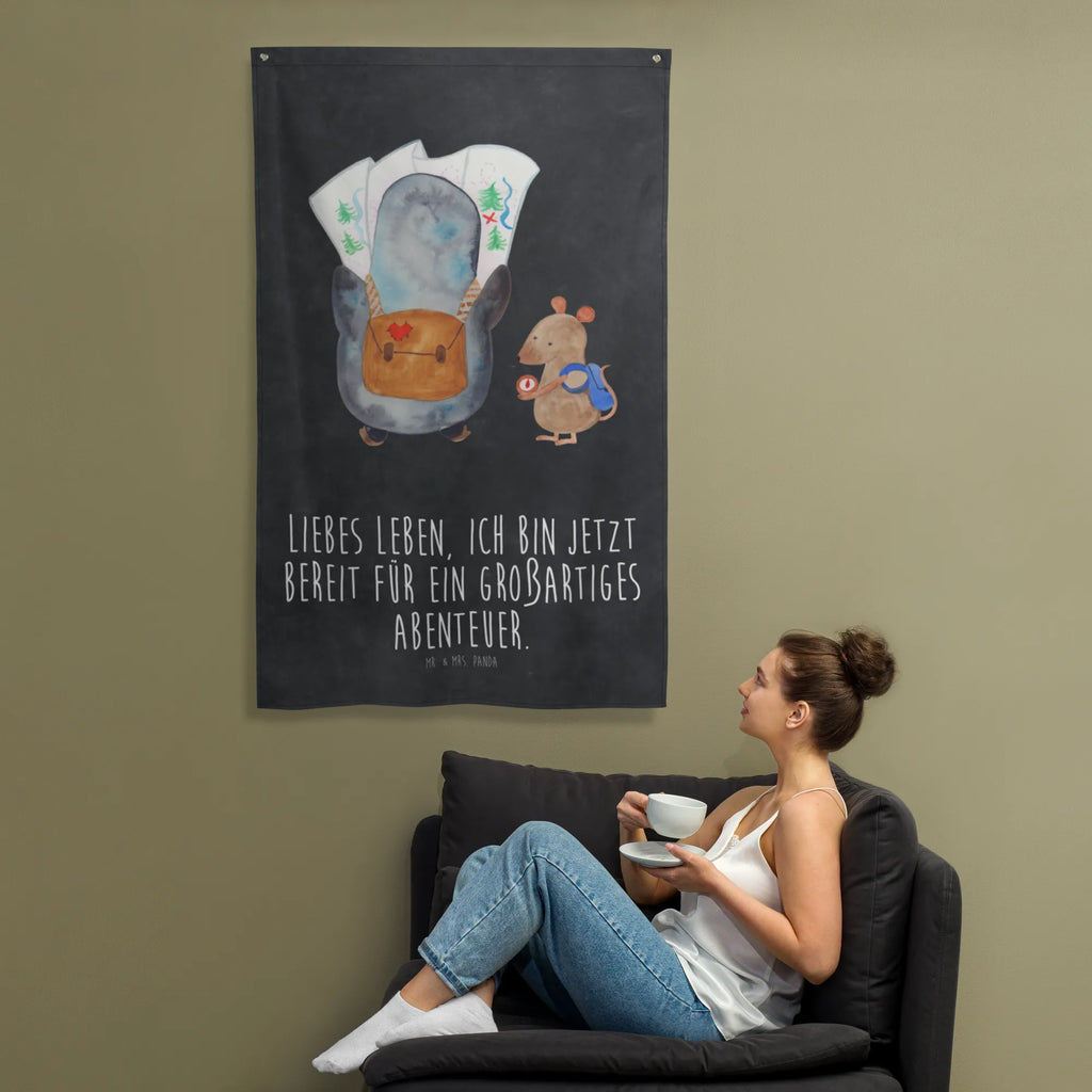Arrasy Pingwin i Mysz Wędrowcy Kinderzimmer Wand, Schmuck-Wandbehang, Tapisserie, Kinderzimmer Wanddeko, Kinderzimmer Deko, Textil-Kunst, Wanddeko, Wandbehang, Kinderzimmer, Boho, Wand Deko, Tapestry, Wandteppich, Wandtuch, Wandbild, Dekoration, Pinguin, Wanderlust, wandern, Roadtrip, Abenteurer, Ausflug, Pinguine, Abenteuer
