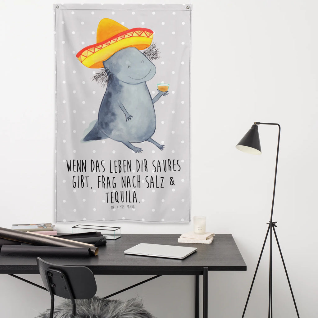 Tapestry axolotl tequila Decoration, Wall hanging, Tapestry, Boho, Axolotl, Axelotl, marine animals, Mexican walking fish, salamander, Axolot, Motivation, Amphibian, Fire Dragon, Fire Salamander, Mexico, Tequila, Saying, Sombrero, Lemon, Tail Lurch