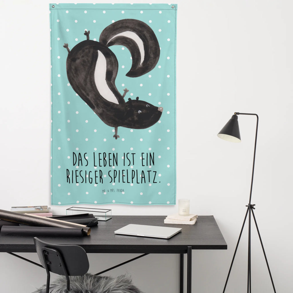 Tapestry skunk handstand Tapestry, Boho, Wall hanging, Decoration, Skunk, playground, playful, skunk, child, wild animal, stink, predator