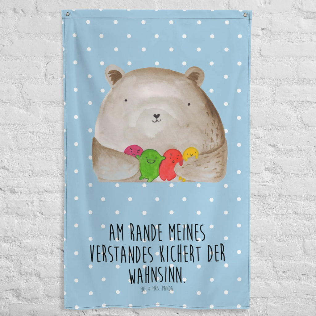 Wandteppich Bär Gefühl Kinderzimmer, Wandtuch, Textil-Kunst, Wandteppich, Wandbehang, Wand Deko, Dekoration, Schmuck-Wandbehang, Kinderzimmer Wand, Tapestry, Kinderzimmer Wanddeko, Tapisserie, Boho, Wanddeko, Wandbild, Kinderzimmer Deko, Bär, Teddy, Teddybär, Verrückt, Wahnsinn, Durchgedreht