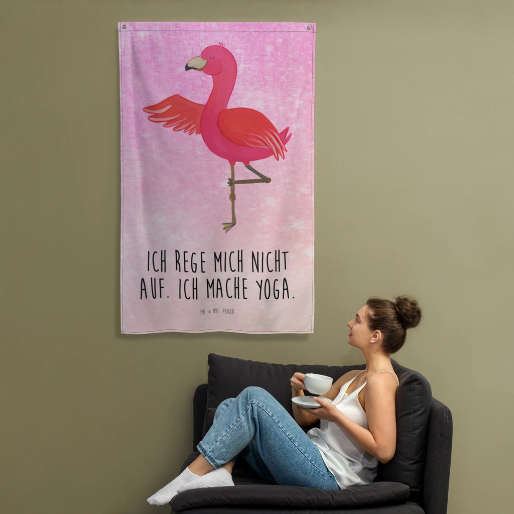 Tapestry flamingo yoga Decoration, Tapestry, Wall hanging, Boho, Flamingo, pink, pink bird, bird of paradise, red, flamingo decoration, gift pink, gifts, gift idea, children, adults, girls, flamingo fans, summer, vacation, sea, unusual gifts in pink, pink gifts, girls gifts, small gifts, Caribbean feeling, funny sayings, agitation, deep relaxation, relaxation, yoga exercise, anger, bird, namaste, mindfulness, yoga