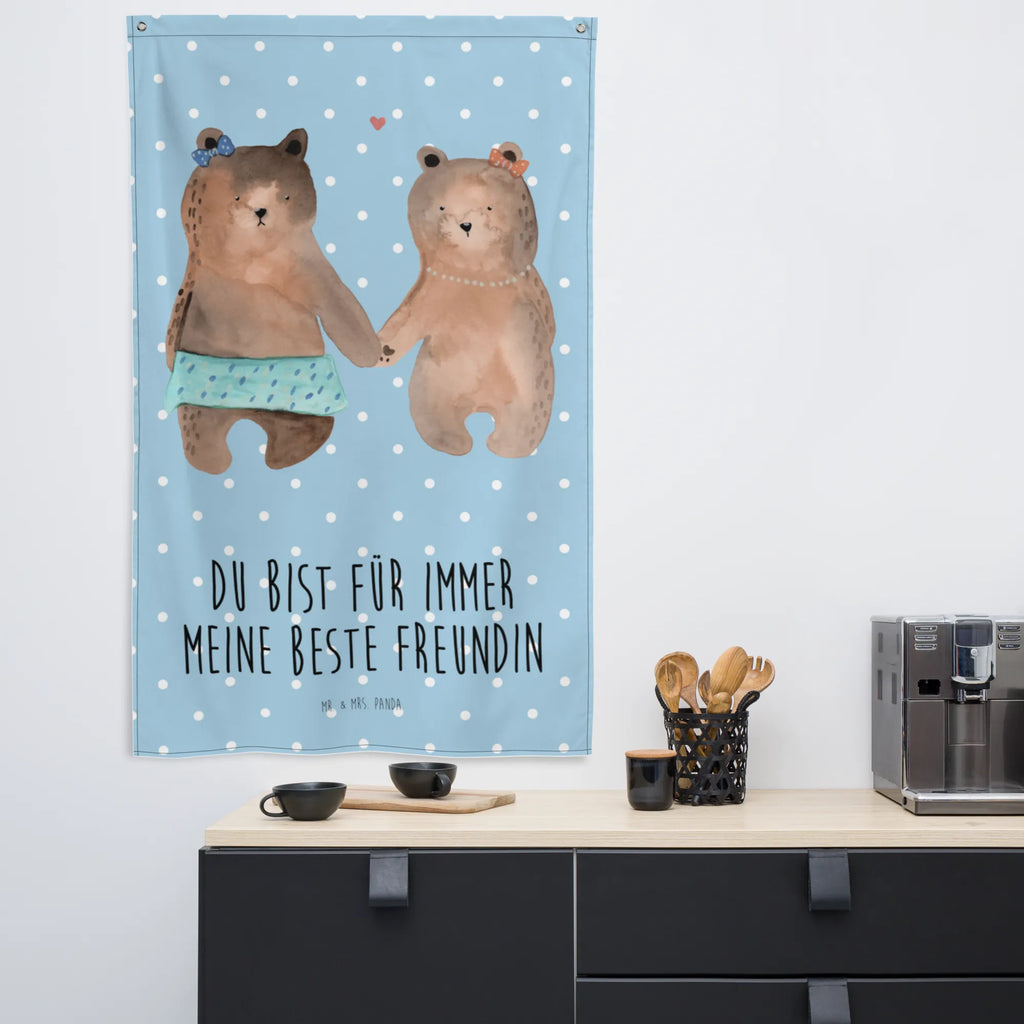 Arrasy Niedźwiedź przyjaciółka Schmuck-Wandbehang, Wandteppich, Wand Deko, Wandbehang, Tapisserie, Boho, Textil-Kunst, Kinderzimmer Wanddeko, Kinderzimmer Deko, Wandbild, Tapestry, Wandtuch, Kinderzimmer Wand, Teddy, Bär, Teddybär, Bär Freundin Beste Freund Liebe Liebesbeweis Verliebt Kumpel Kumpeliene