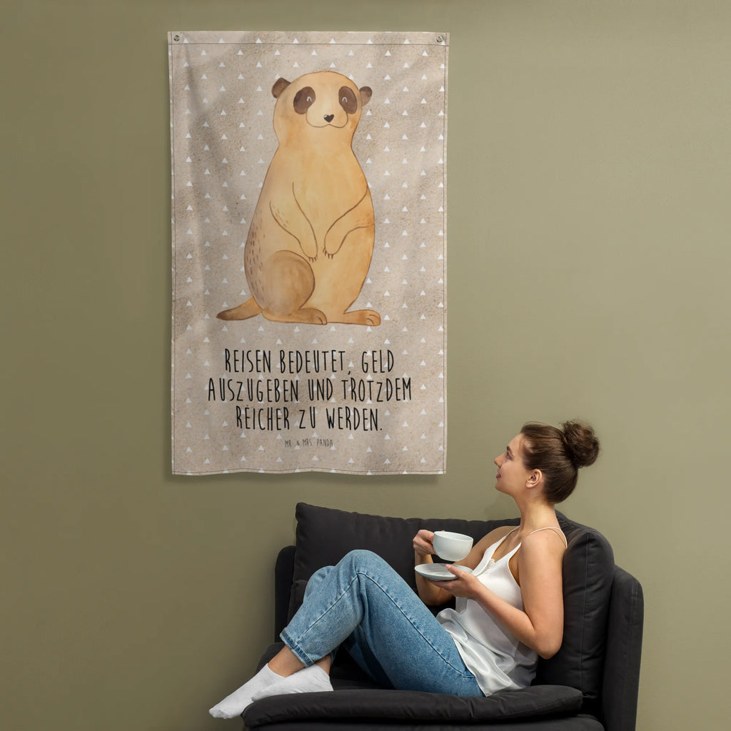 Wandteppich Erdmännchen Wandbehang, Tapestry, Boho, Dekoration, Textil-Kunst, Wanddeko, Schmuck-Wandbehang, Wandbild, Kinderzimmer Deko, Kinderzimmer, Wand Deko, Wandtuch, Wandteppich, Kinderzimmer Wanddeko, Kinderzimmer Wand, Tapisserie, Afrika, Wildtiere, Afrikareise, Erdmännchen, Traveling, Weltreise, Reisen, Roadtrip, Spruch